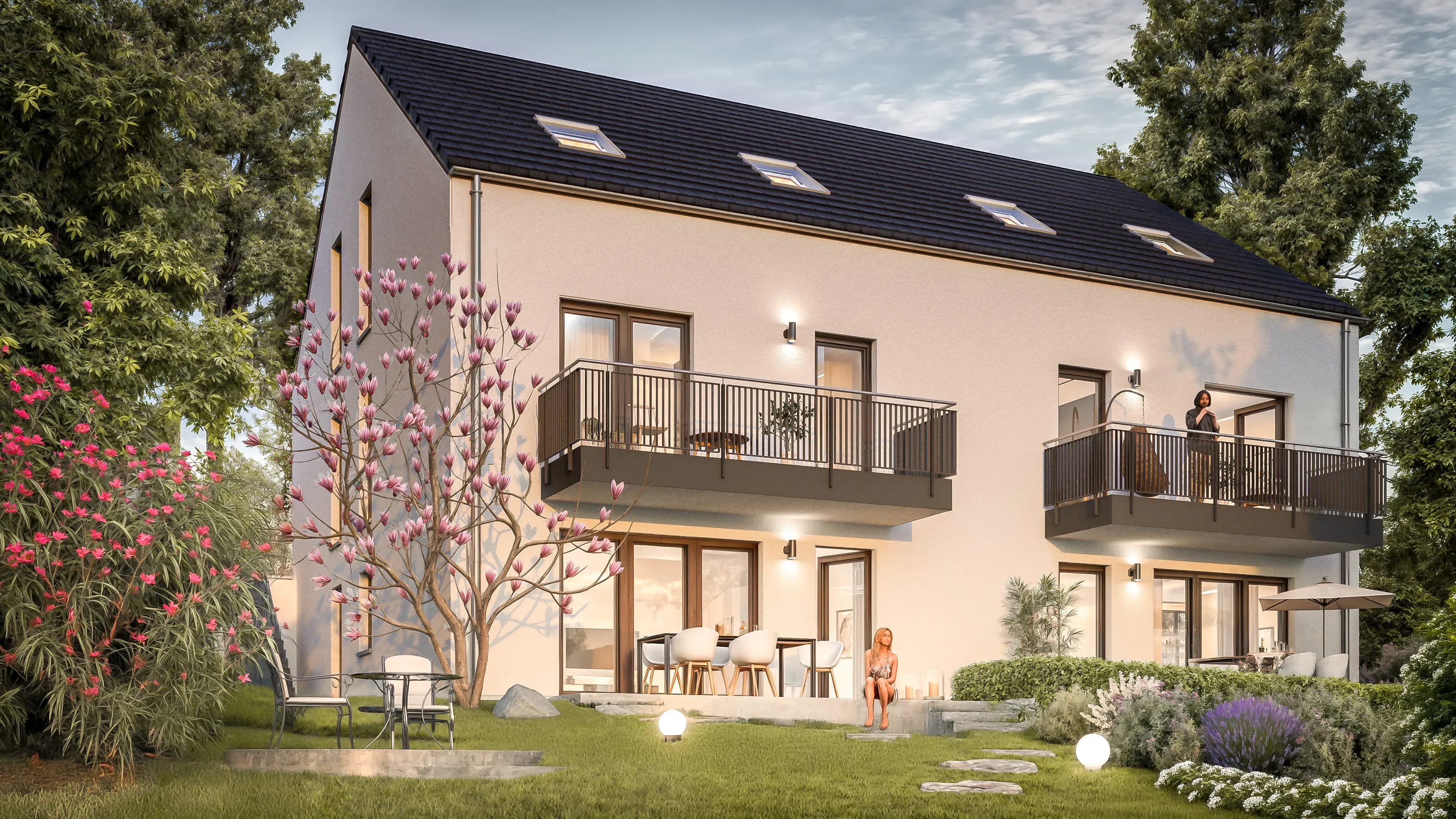 Exklusive Doppelhaushälften in Bad Abbach – Neubau mit Donaublick